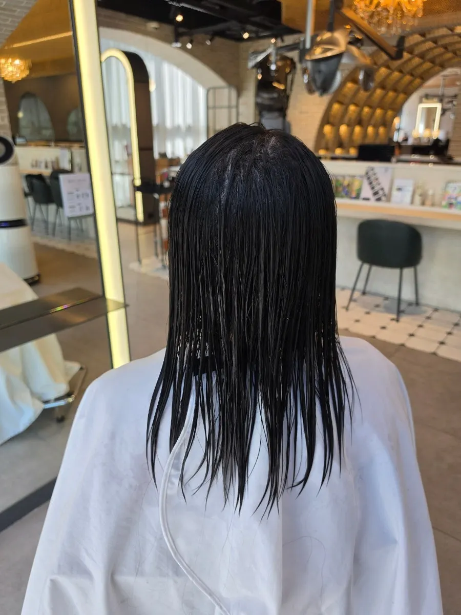 펌 전 쇄골 길이 모발 상태