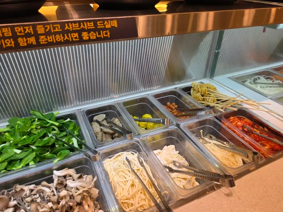 Tteokbokki and snack corner at the self-bar