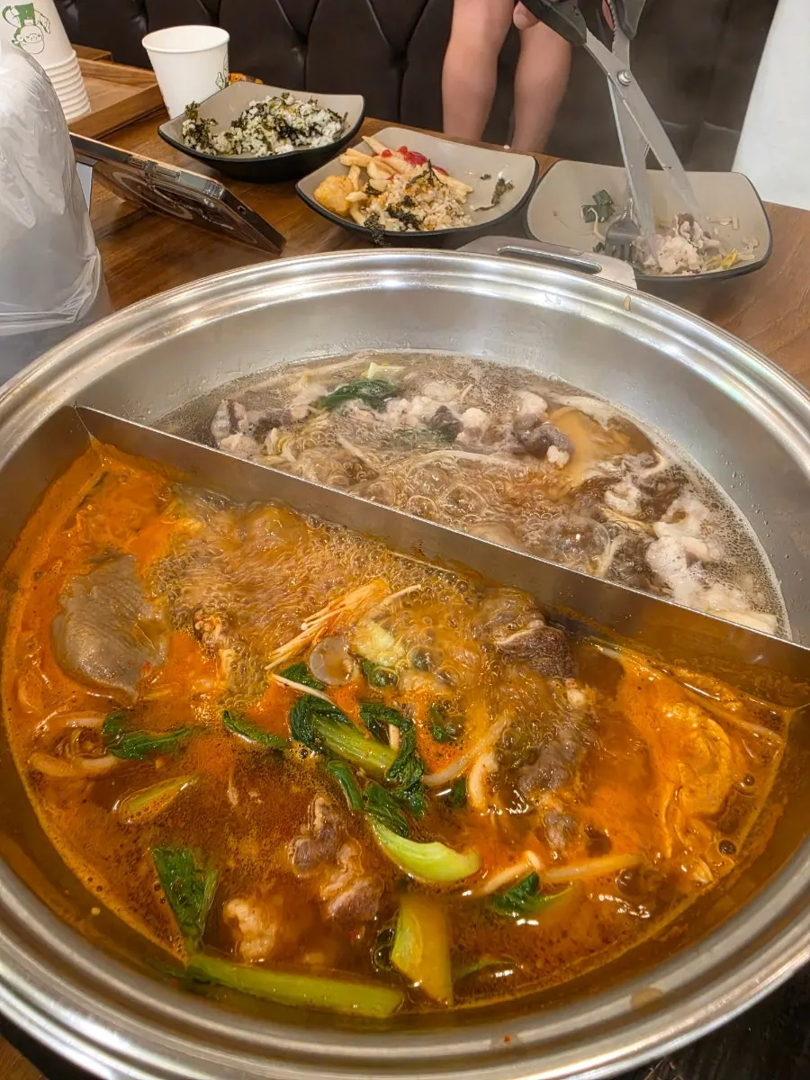 Plate of tteokbokki eaten to finish the meal