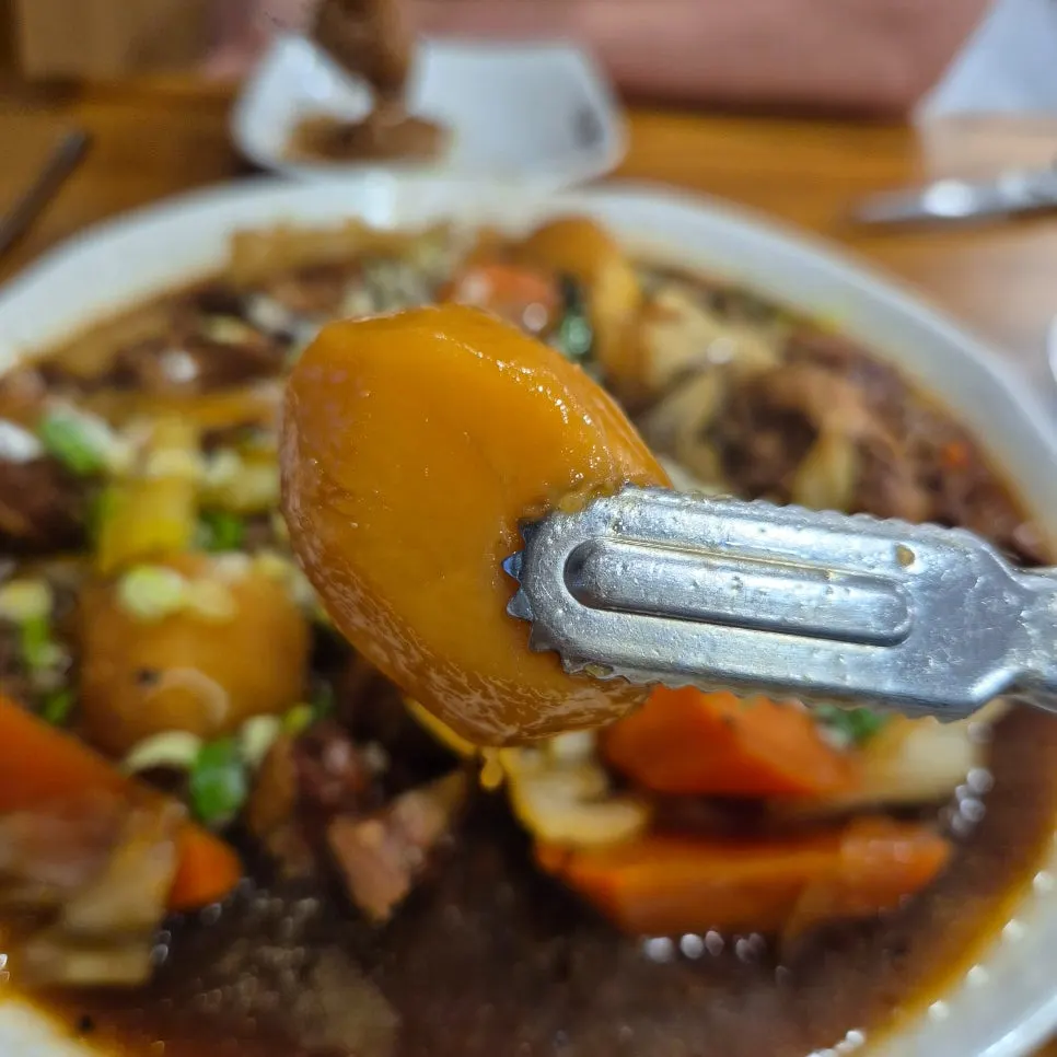 찜닭 속 감자와 떡