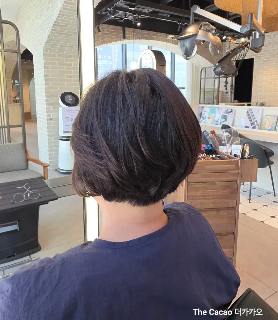 Volume of the perm dried without styling