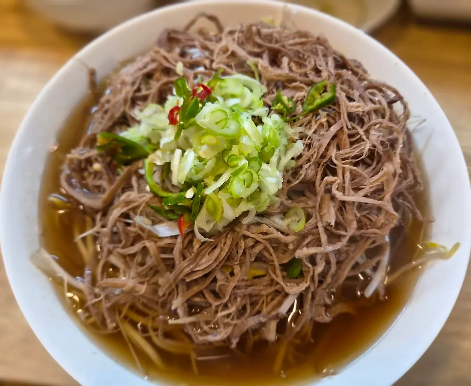 Long-simmered pho broth