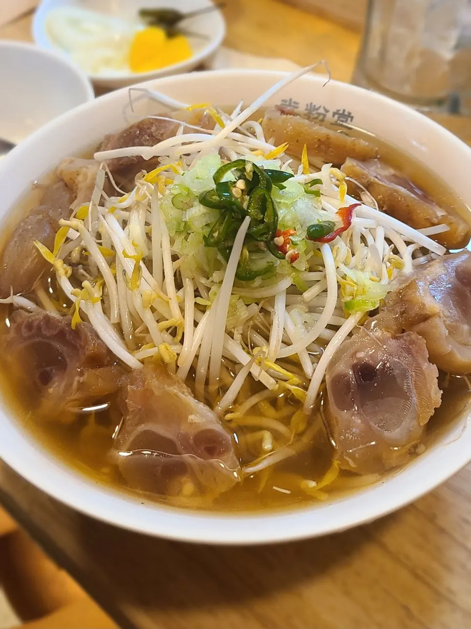 Brisket-sirloin-tendon pho placed on the table