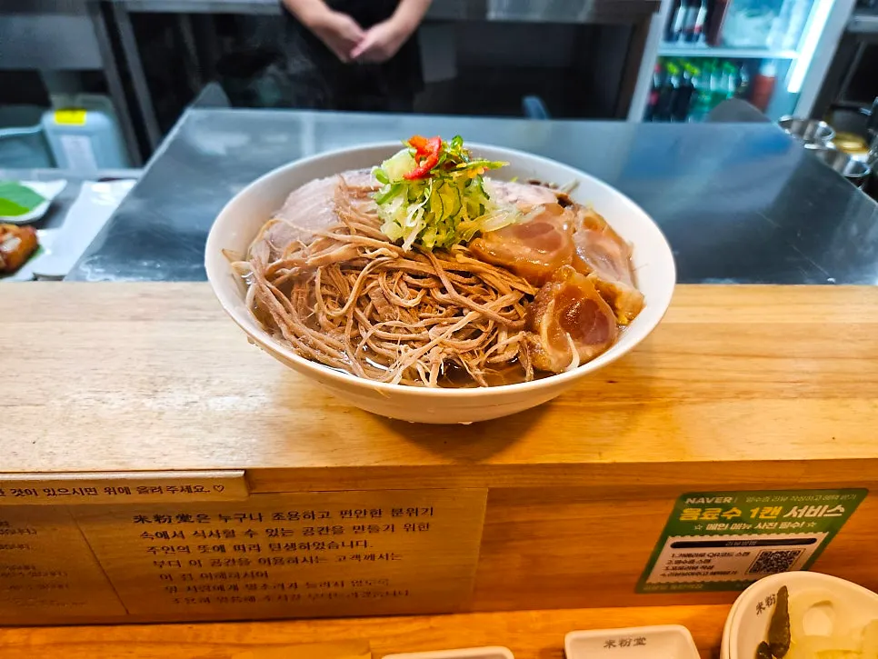 Open kitchen at Mibundang where the cooking process is visible