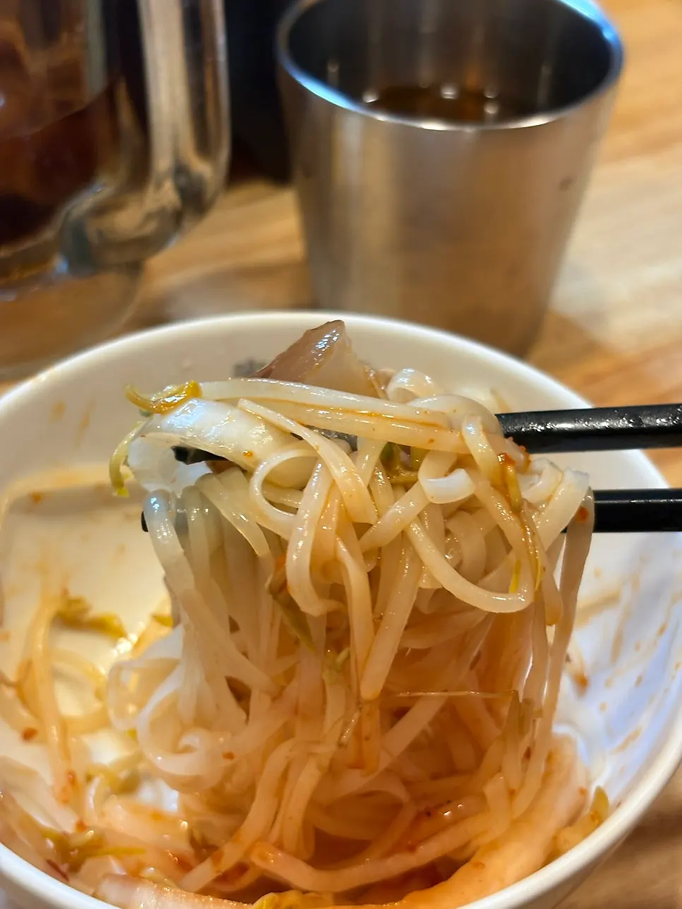 A dish of mixed hoisin and chili sauce