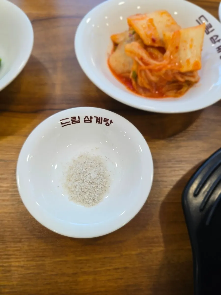 Clean and deep-flavored samgyetang broth