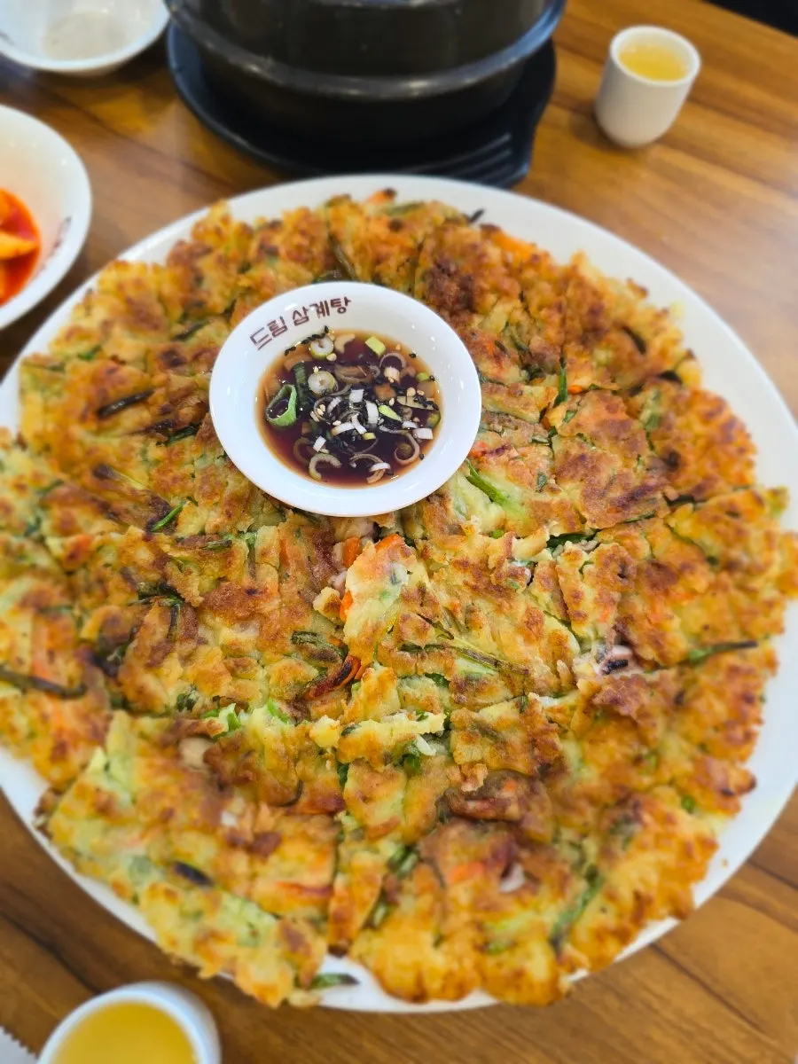 Crispy seafood pancake loaded with seafood