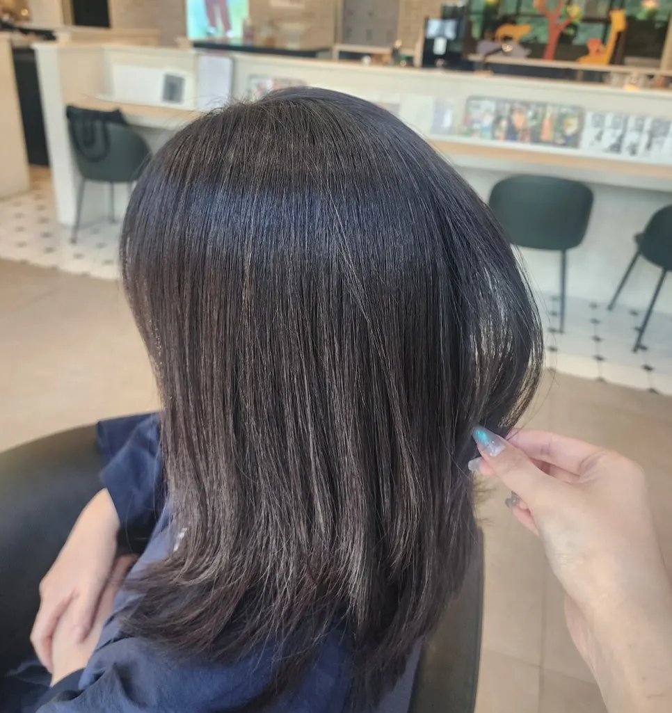 Hair after the volume magic treatment