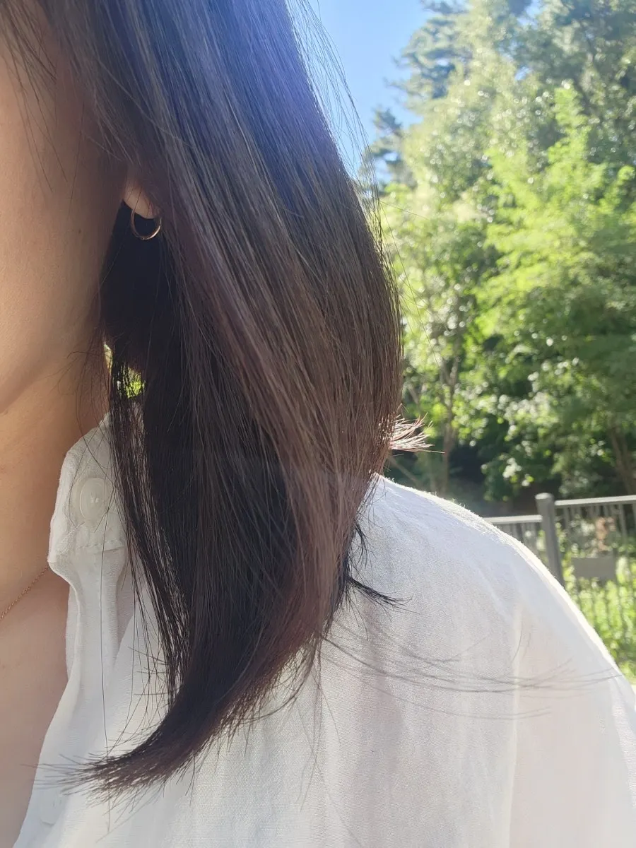 Finished style with natural volume remaining