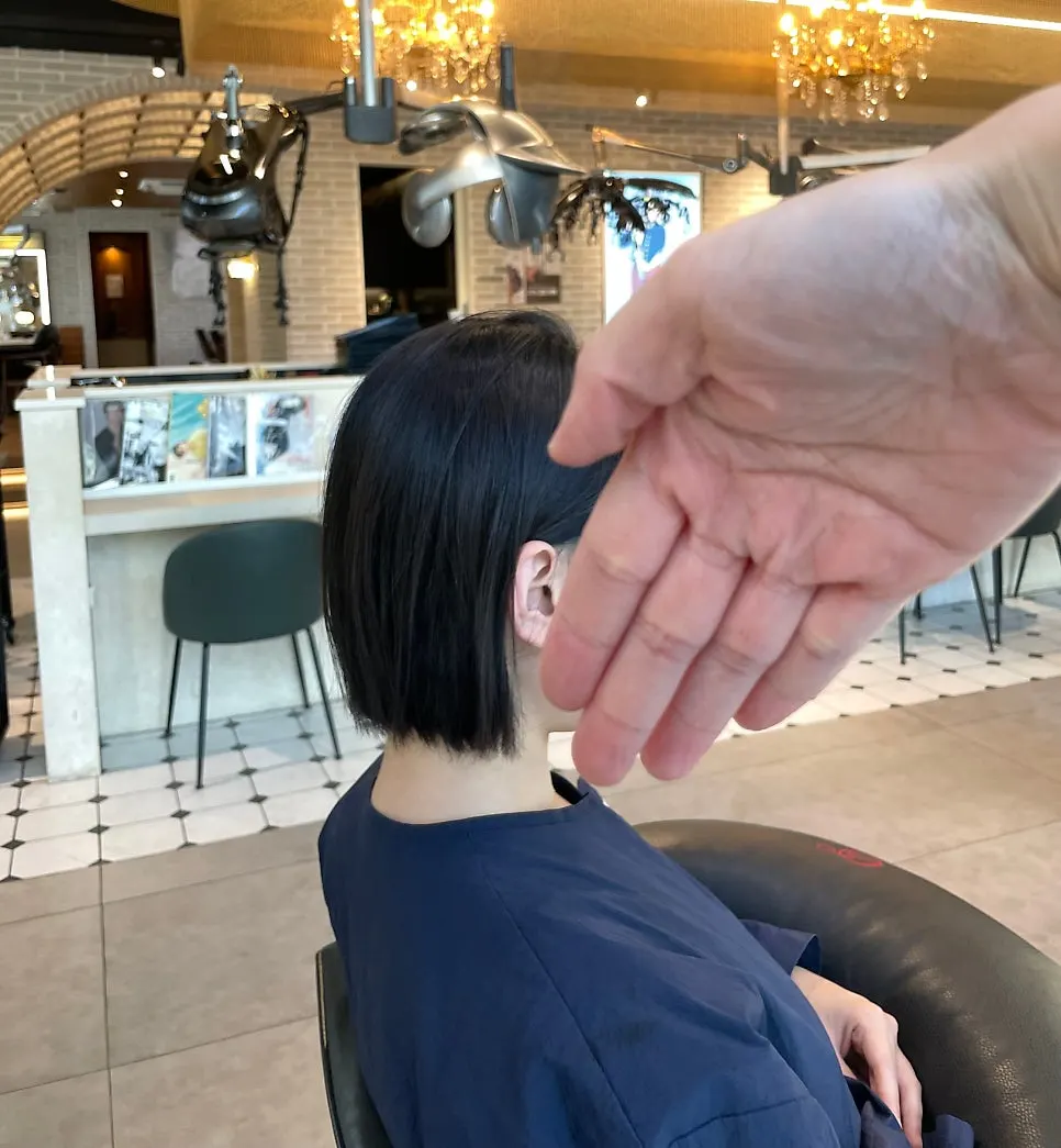 Clean straight hair after the treatment