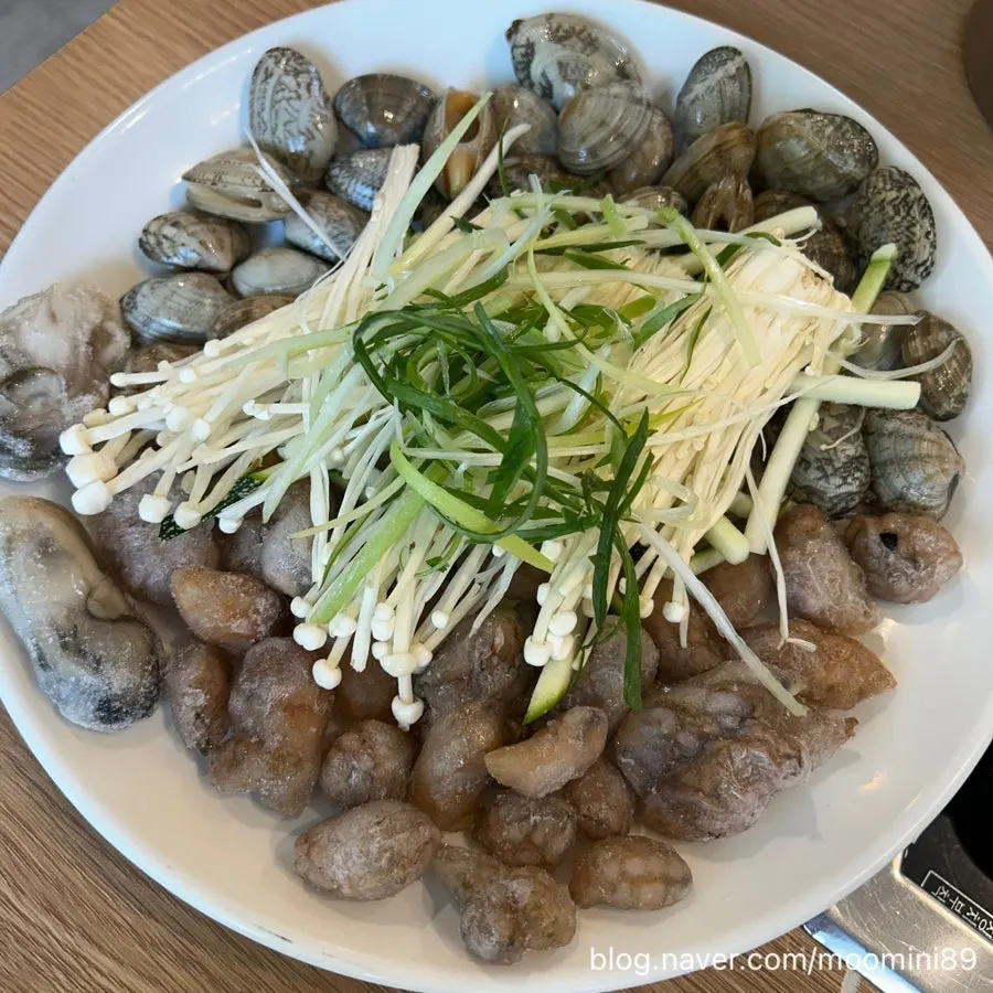 유복해물칼국수 메뉴판