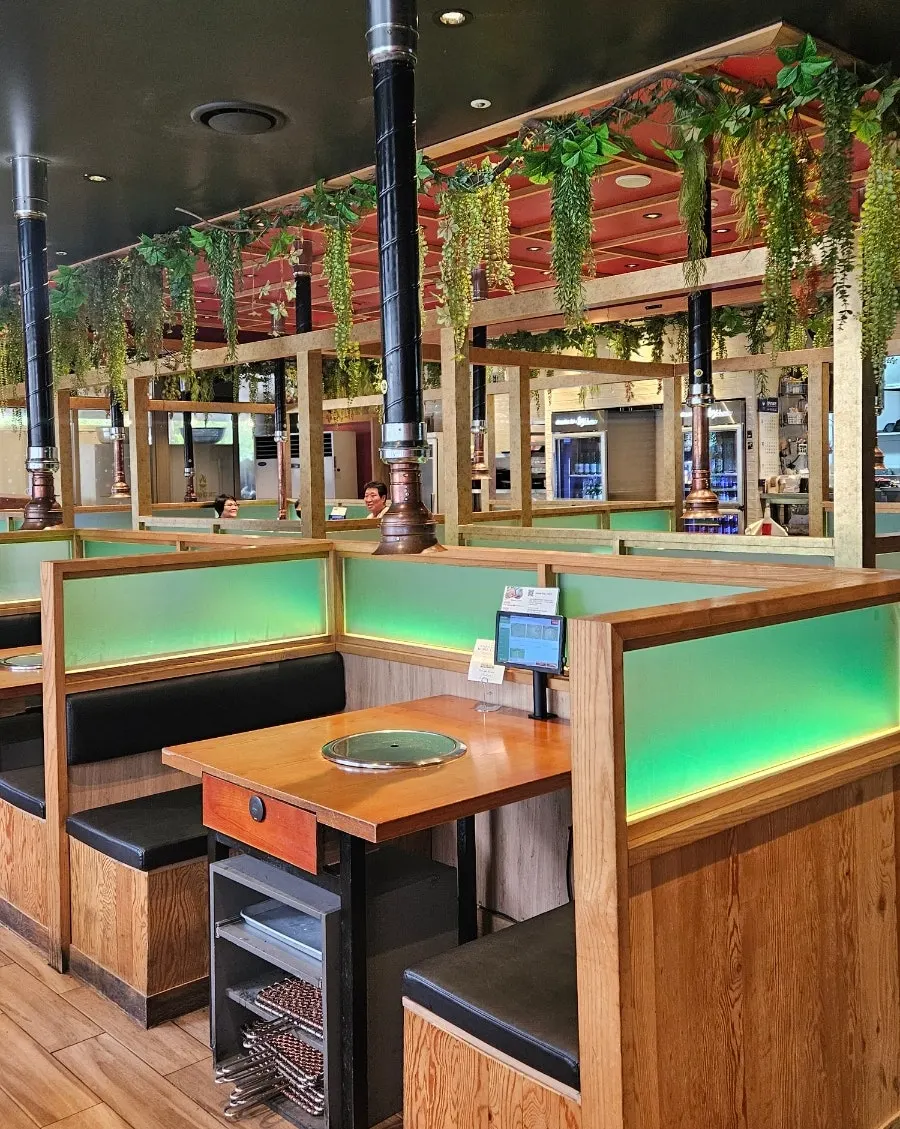 Interior of Grill the Terrace with generously spaced tables