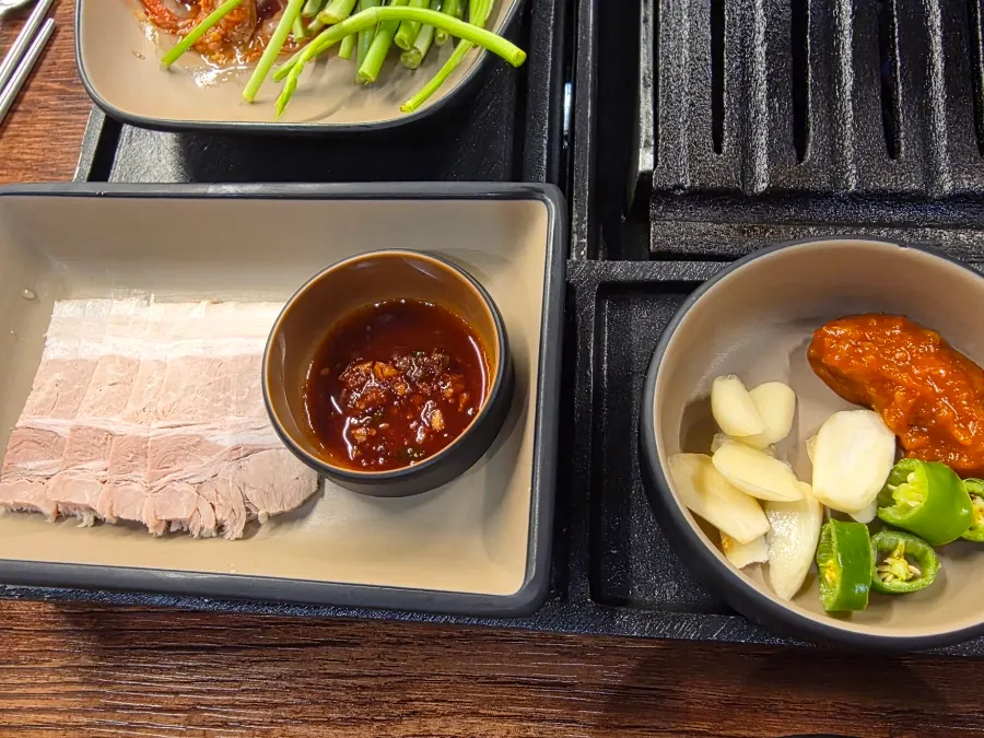 Boiled pork included as a freebie