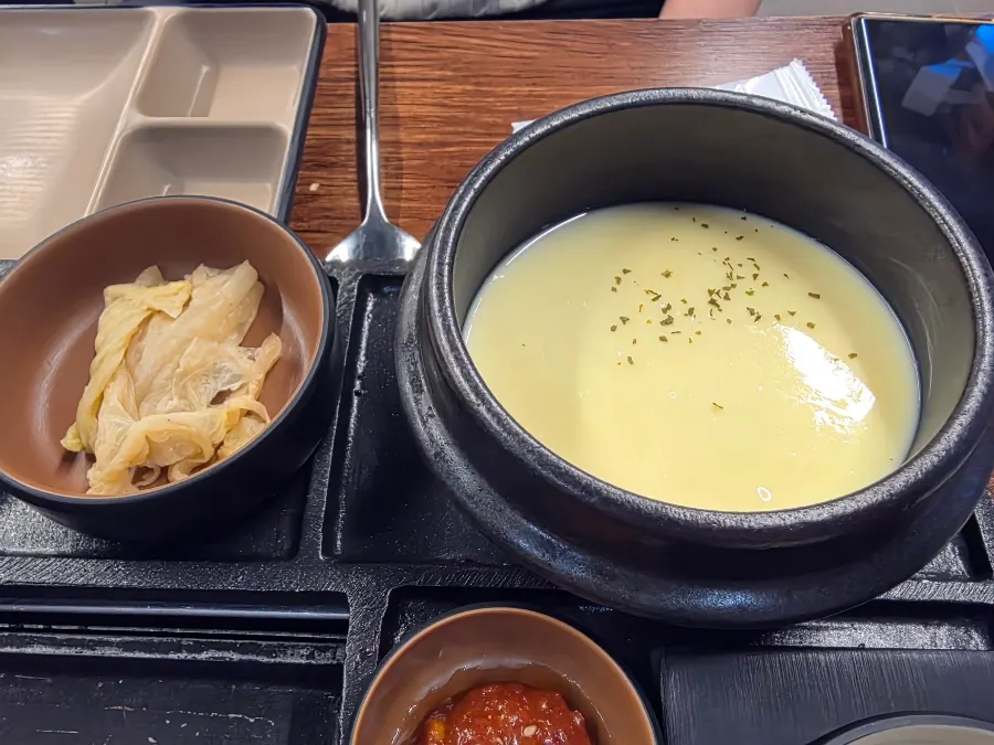 Steamed egg served as a side dish