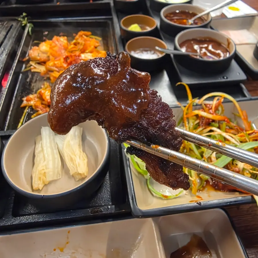 Grilled meat paired with another sauce