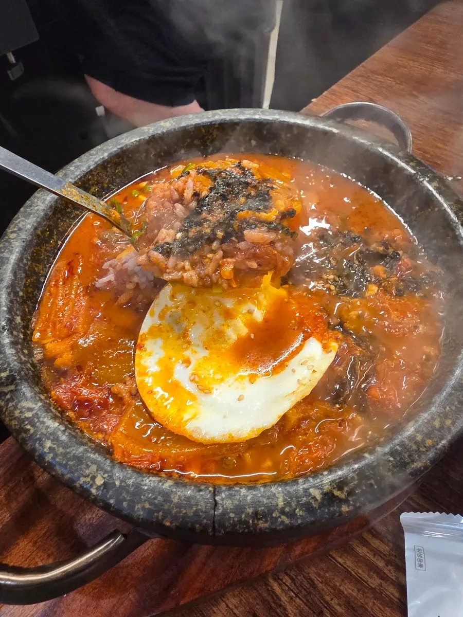 Kimchi rice included as a freebie