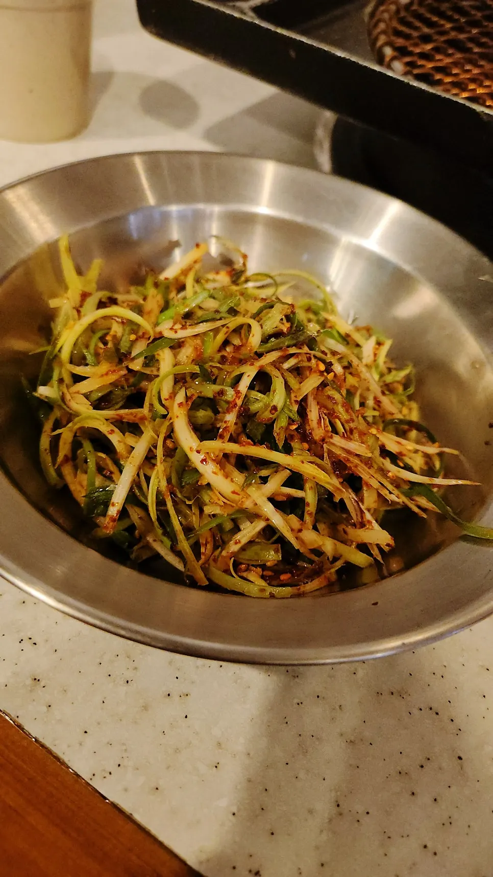 Neatly arranged side dishes at Donsahyang
