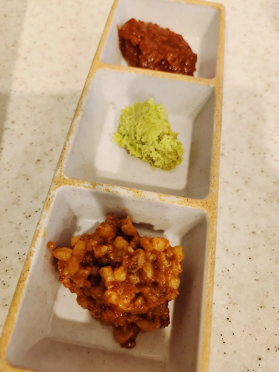 Grill table set with side dishes