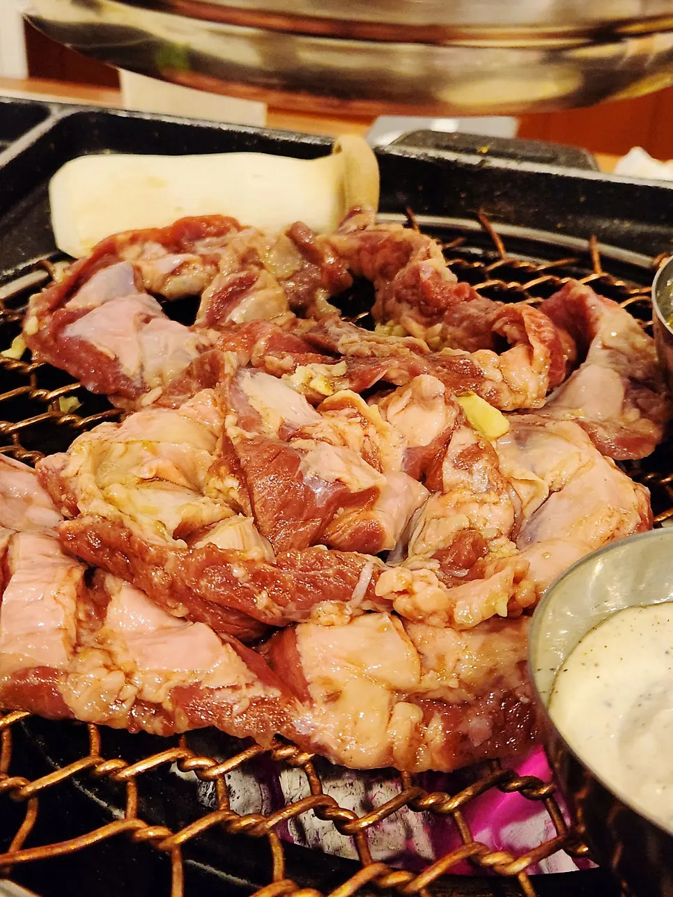 Raw doldolmanongsal plate on the table