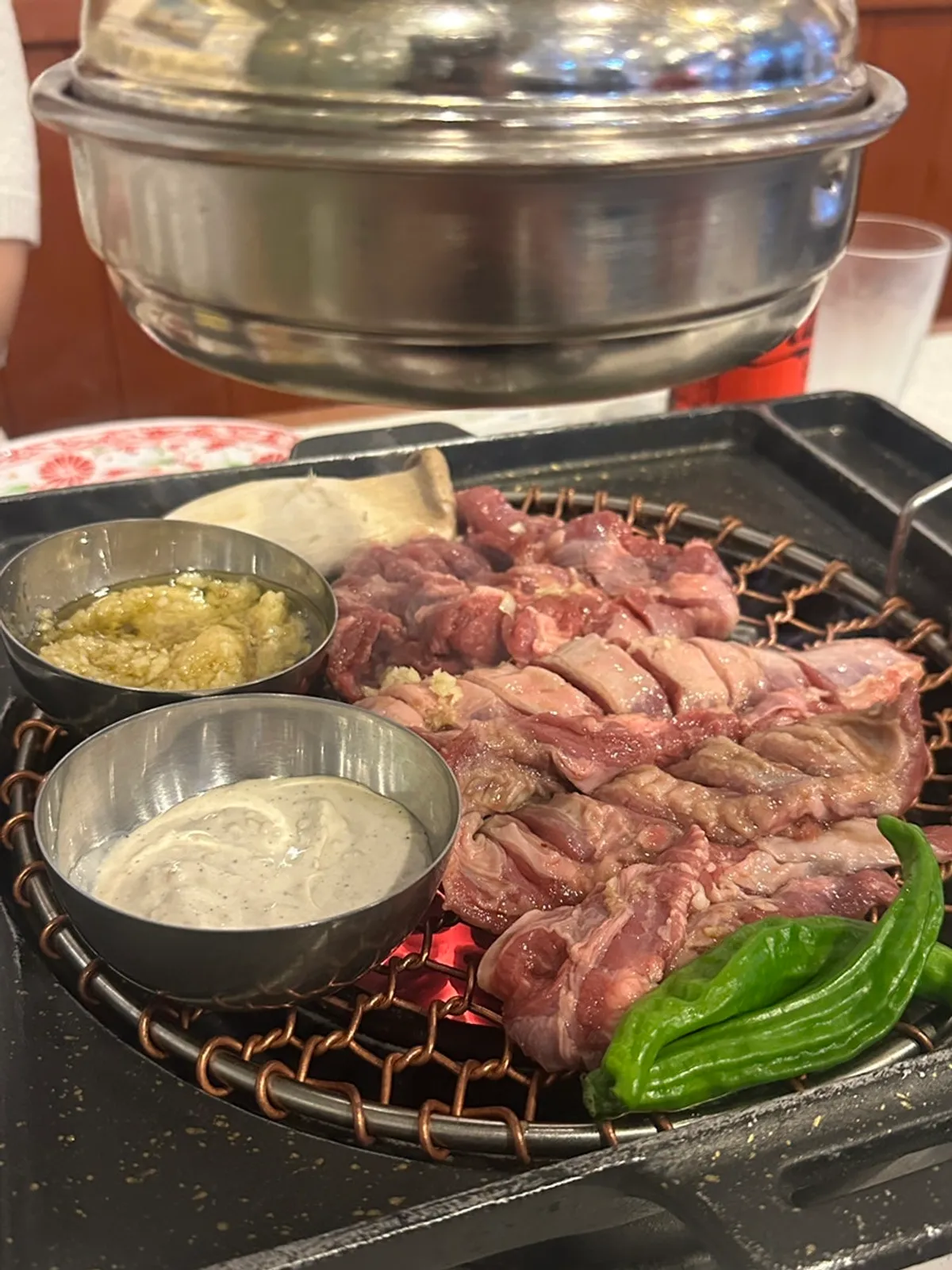 불판에서 익어가는 마농갈비