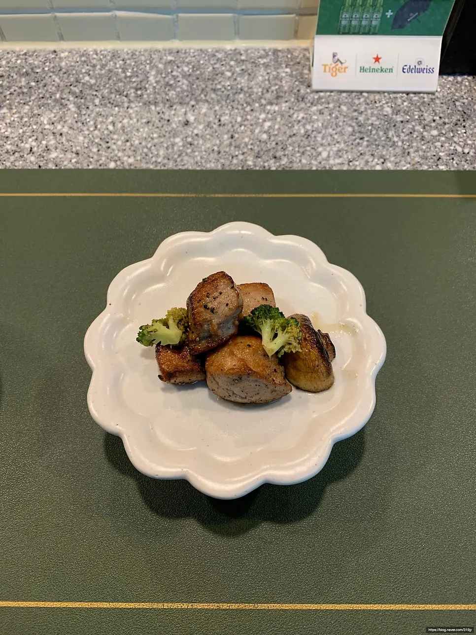 Plate of tenderloin cured with koji salt
