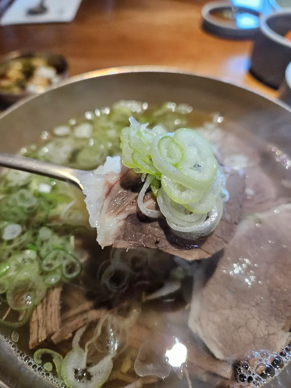 Doonjeong's table after finishing the meal