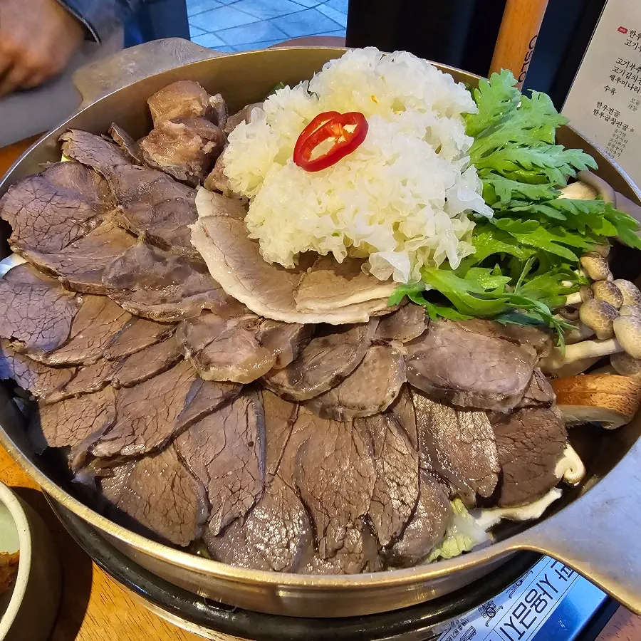 식사를 마친 도온정 테이블
