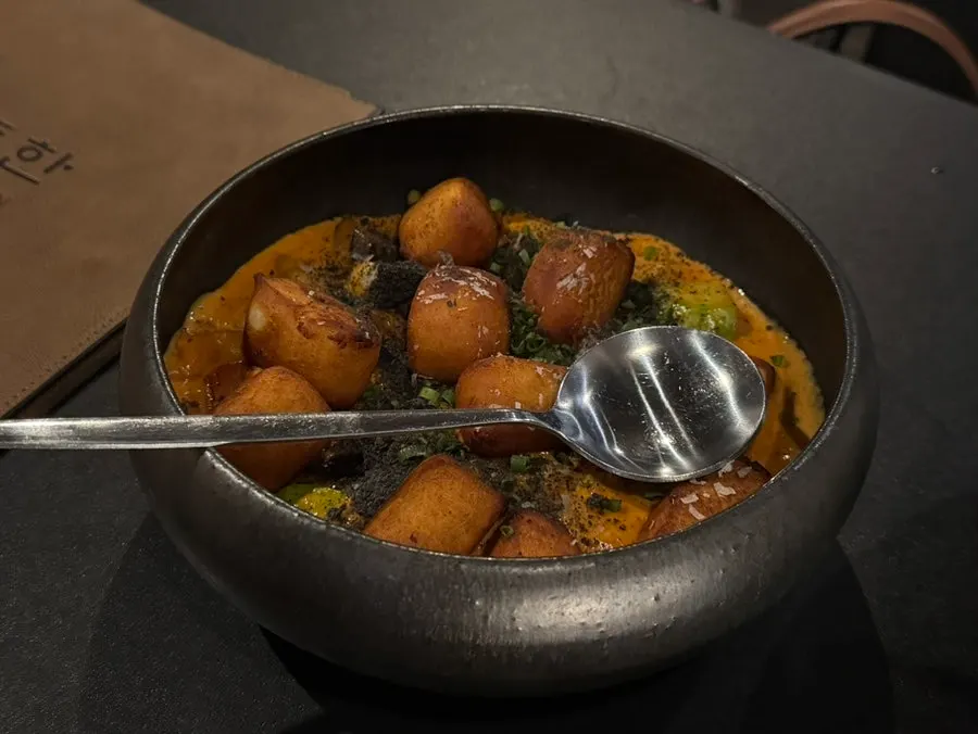 A plate of gochujang cream gnocchi at Dophan