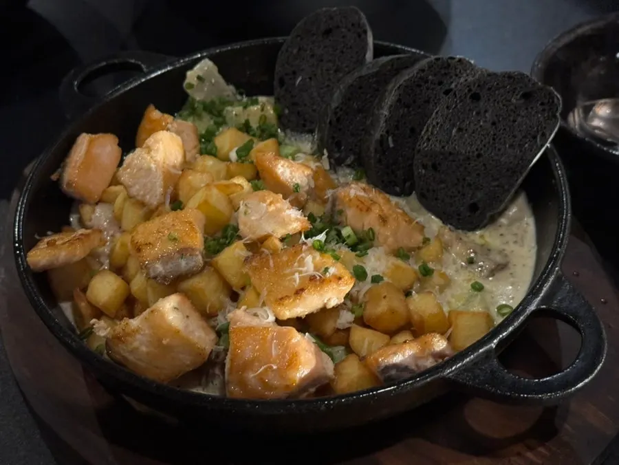 Truffle salmon cream stew served at Dophan