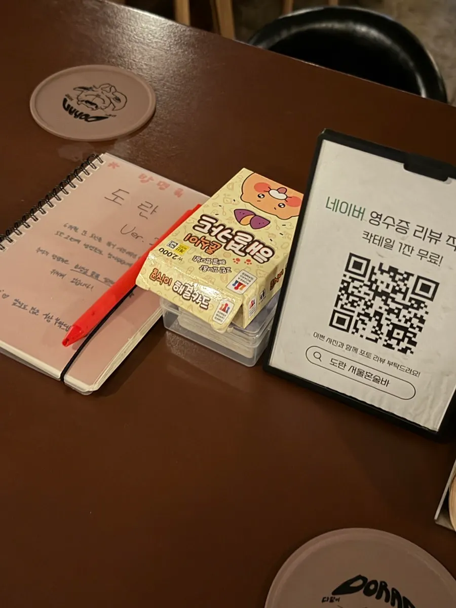 Card game placed on the table