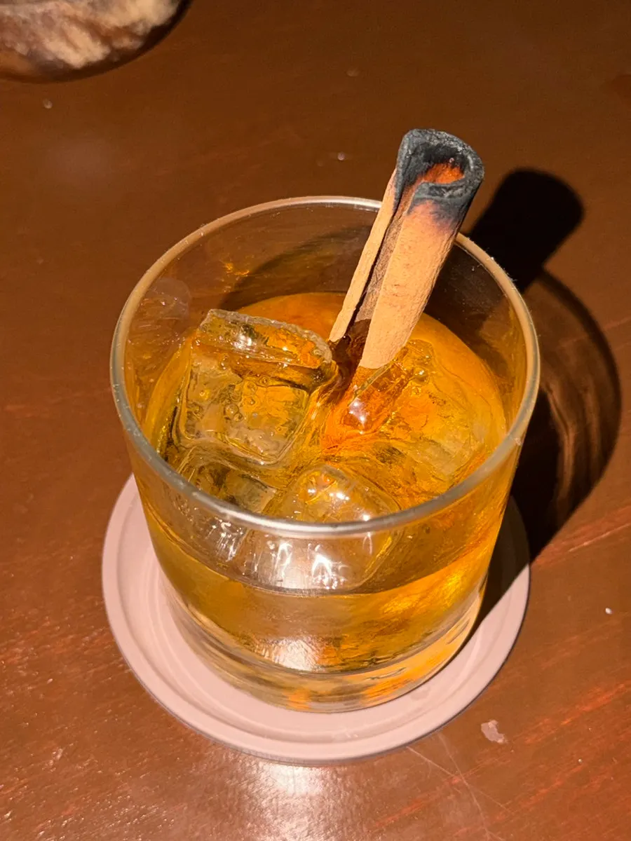 The Godfather cocktail ordered to finish the night
