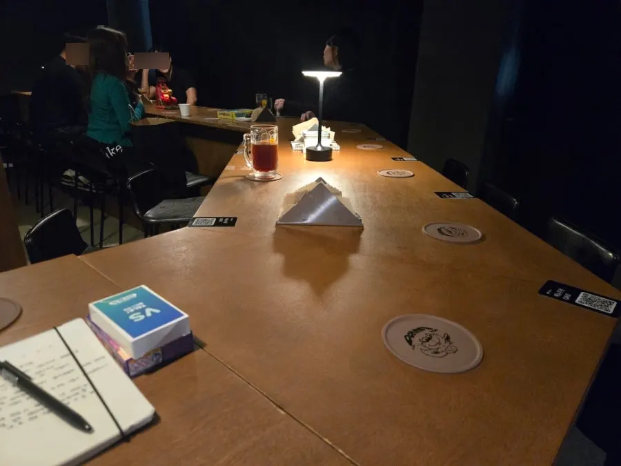 Interior of Doran Honsul Bar with the lights on