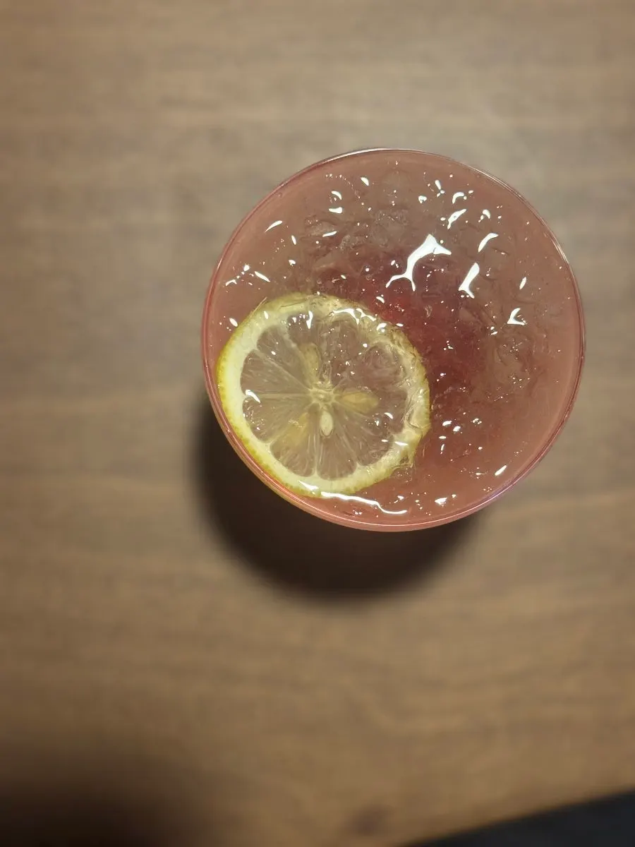 Close-up of the signature cocktail Yadoran