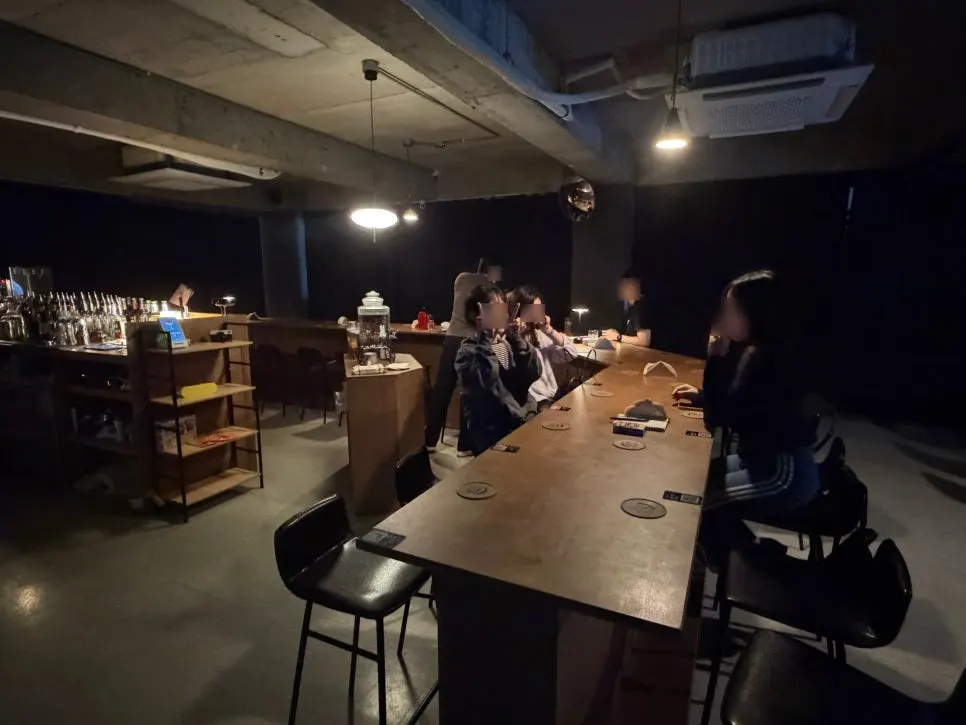 Interior of the Jamsil solo bar visited for round two on a Friday night