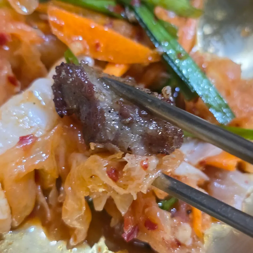 A family-style meat spread at Dorimgwan