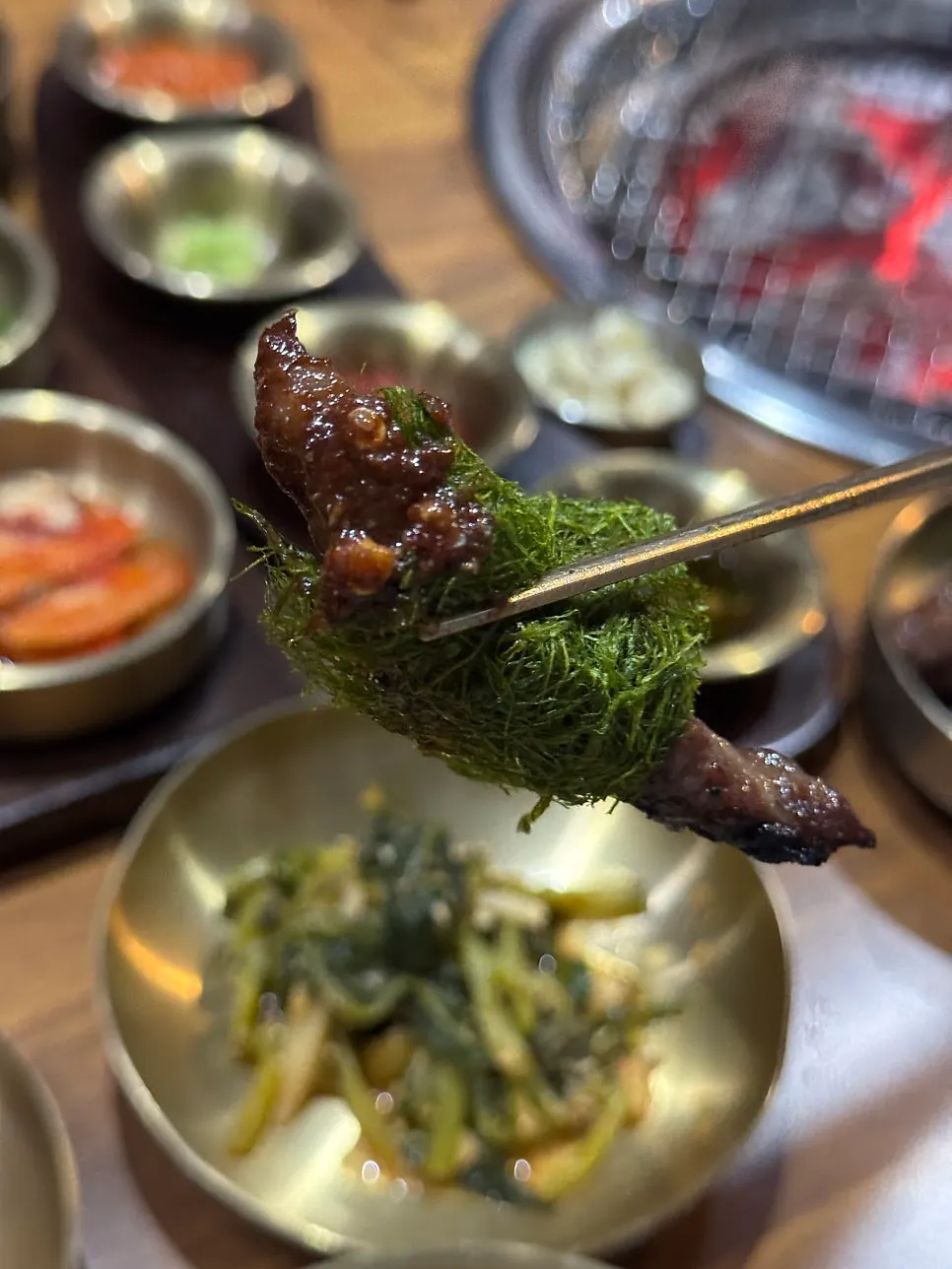 Charcoal-grilled marinated short rib