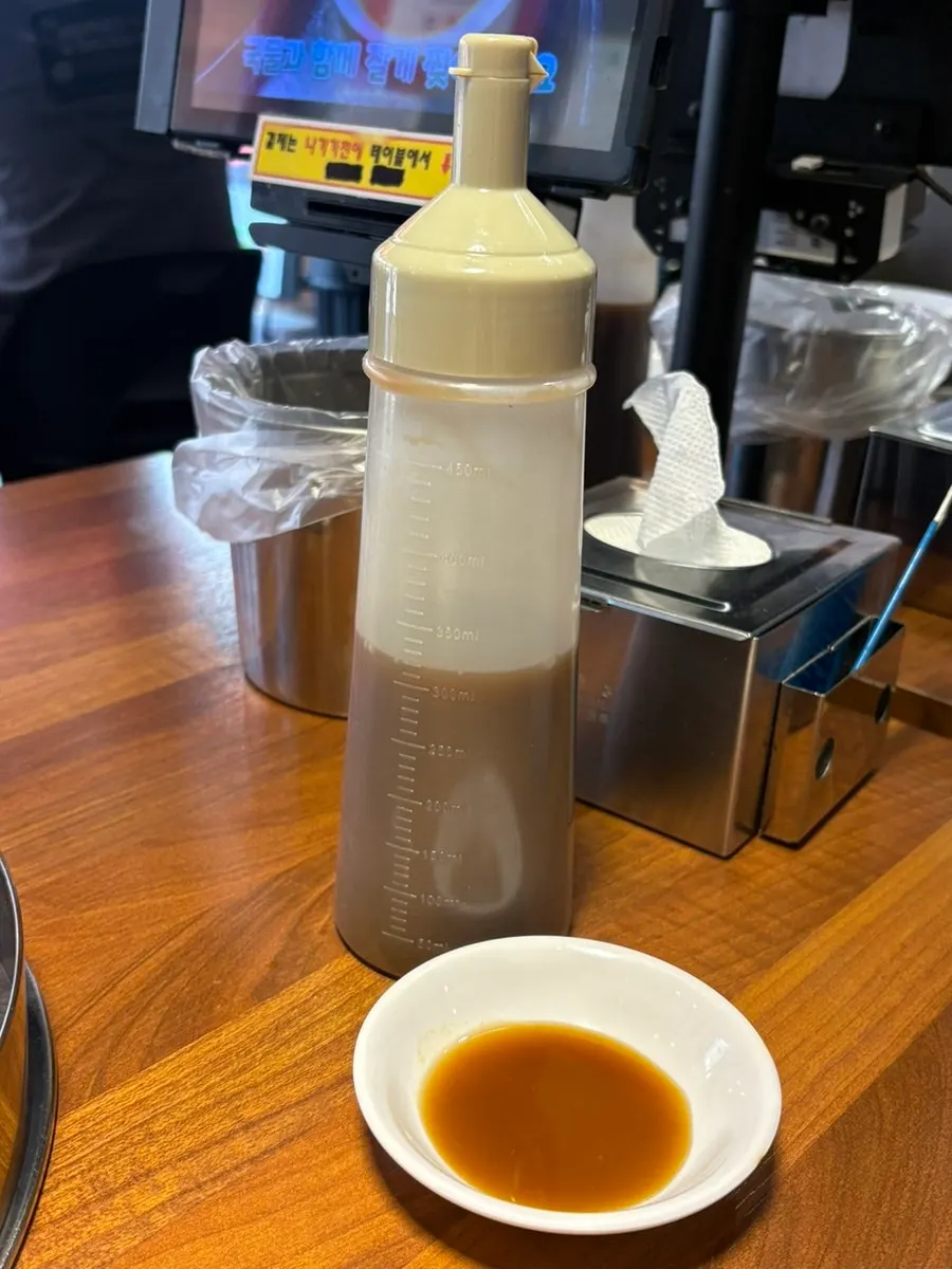Special dipping sauce set out on the table