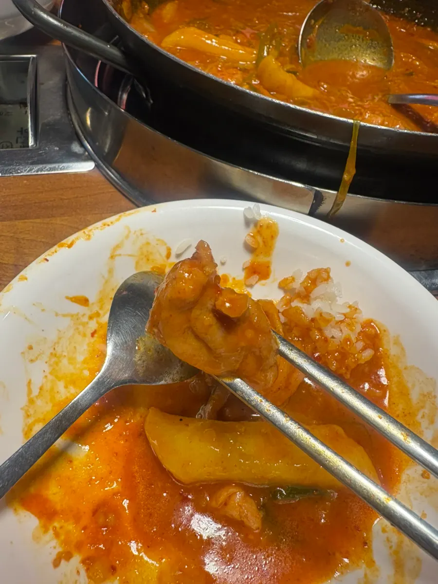 Chewy sauce-soaked rice cake extra