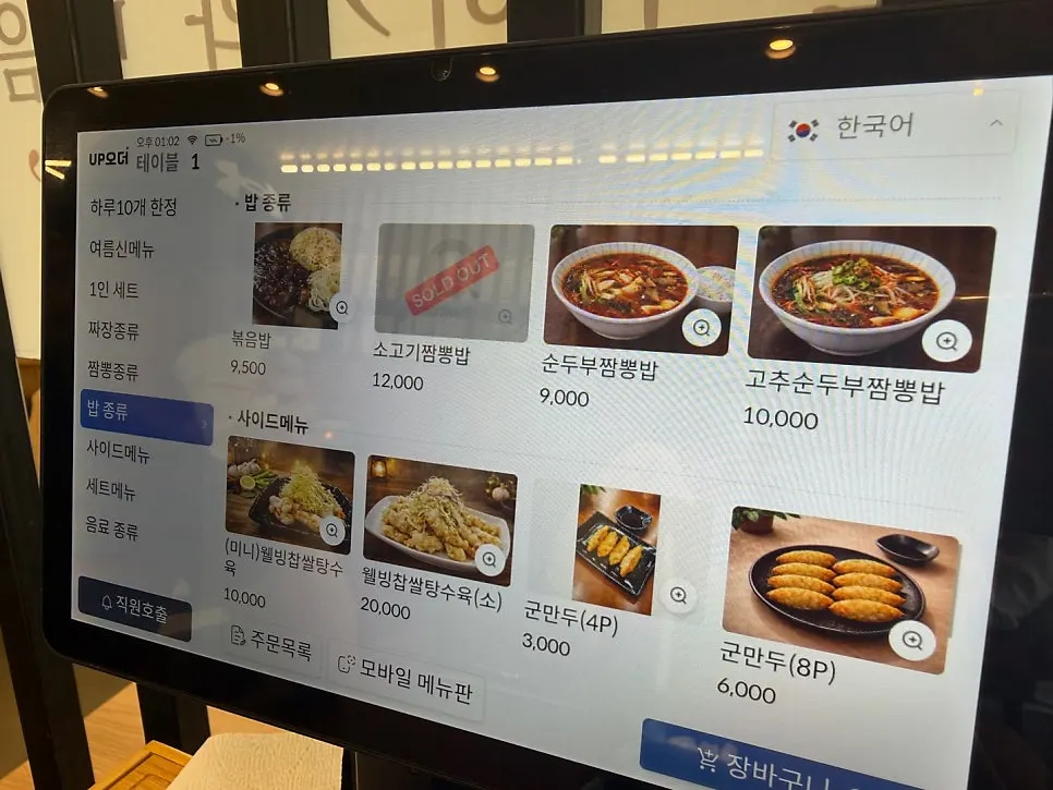 Additional page of Doseogwan Dwitjip's menu