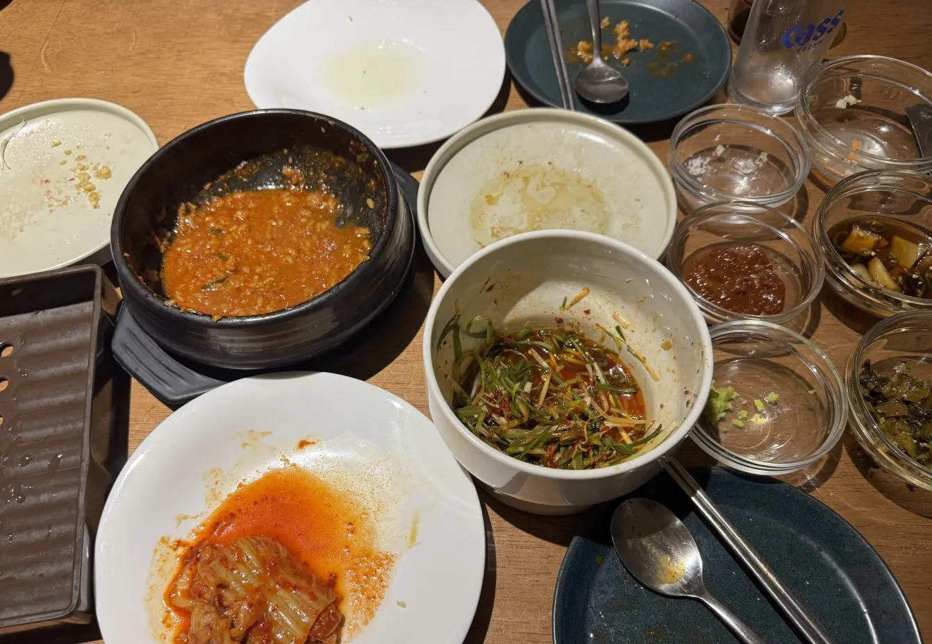 A table at Dot Osong after finishing the meal