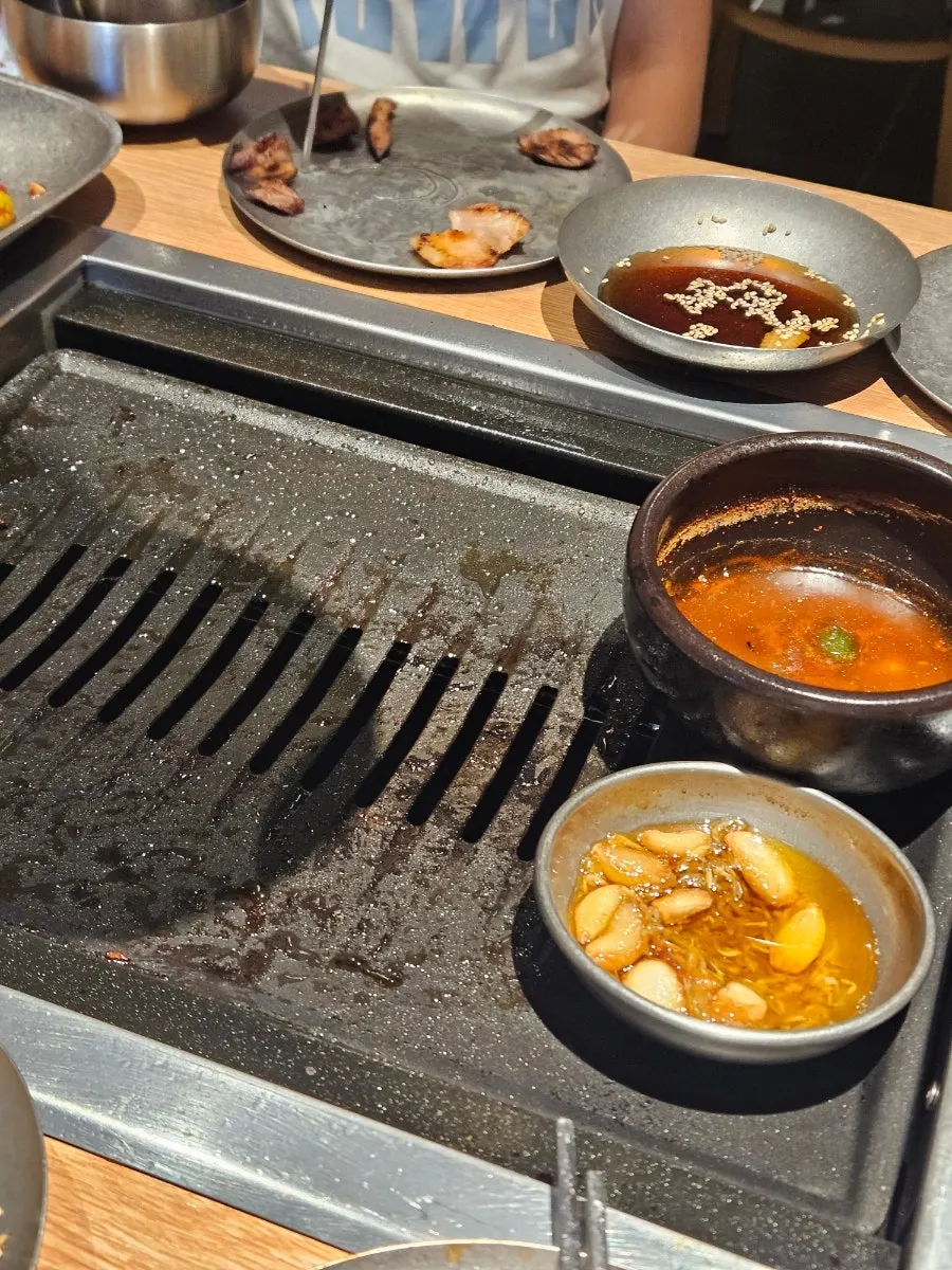 Table at Dotdot Milyang Main Branch after finishing the meal
