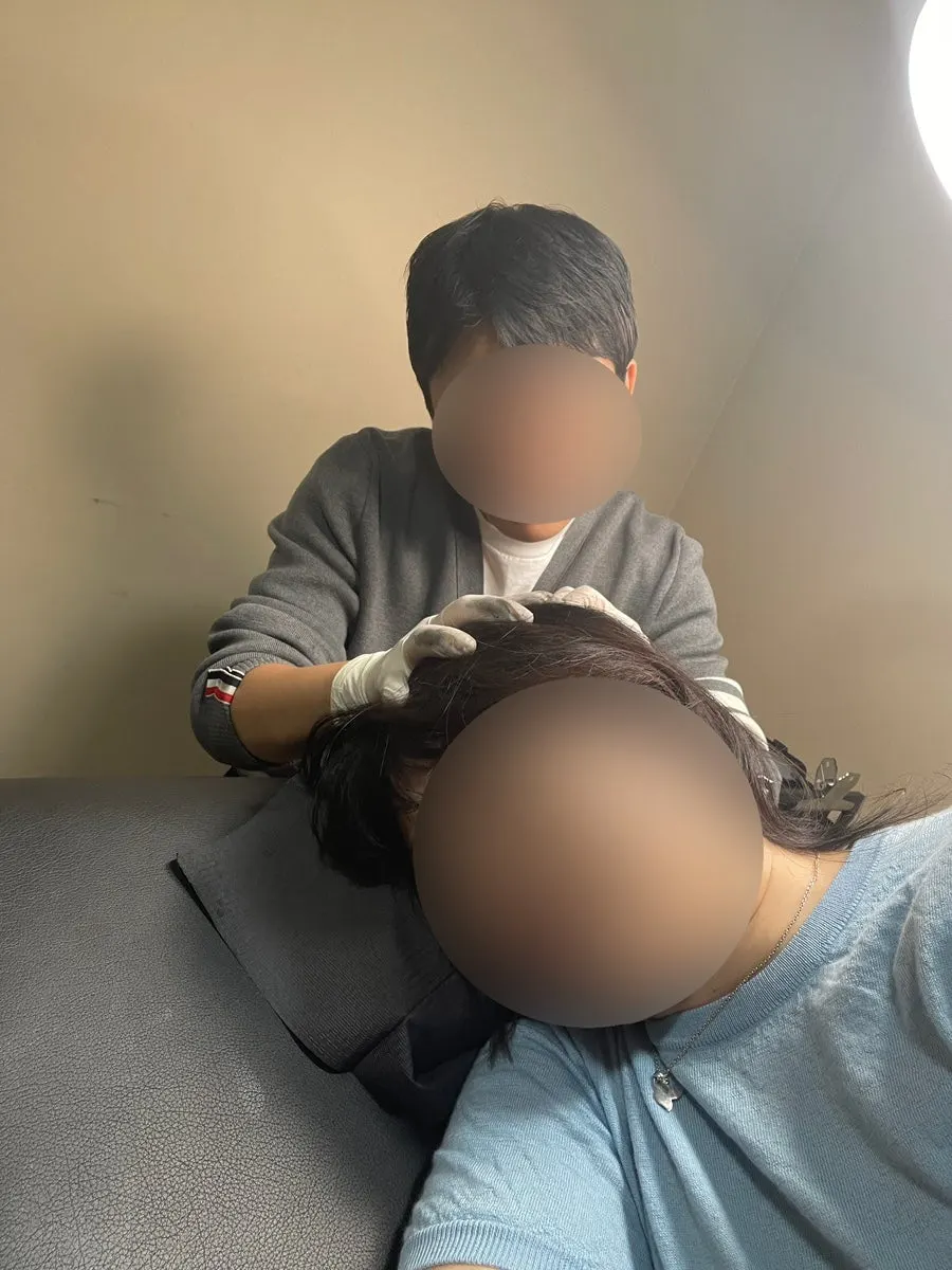 두피문신 시술 도구와 위생 준비 모습