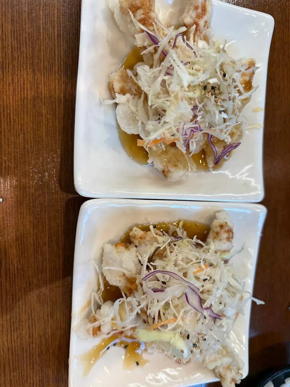 얇고 쫄깃한 찹쌀탕수육 단면