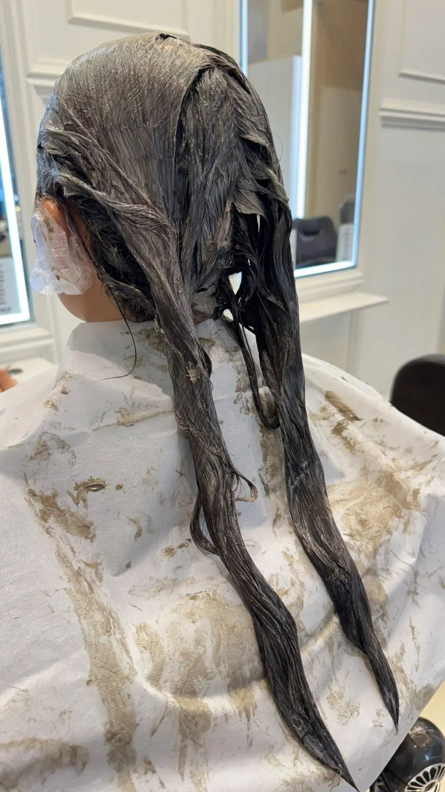 Applying scalp protectant and pH care products