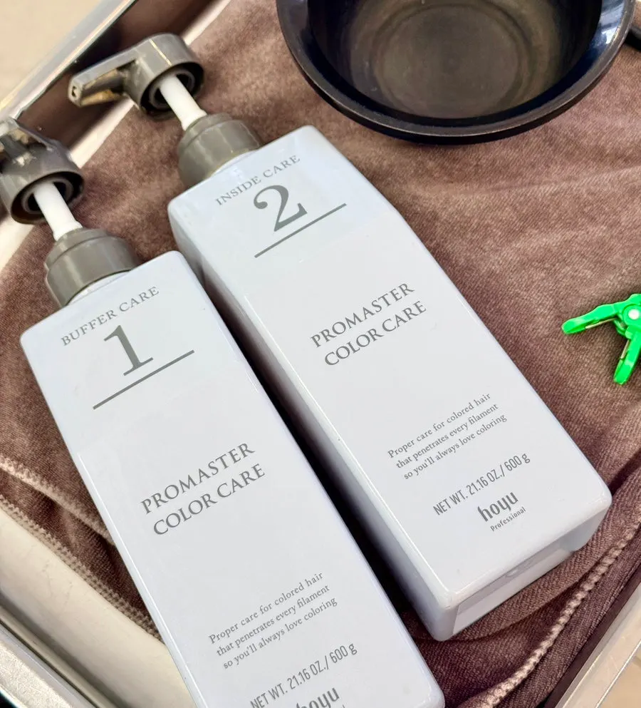 Scalp cleansing with Hoyu shampoo in the shampoo room