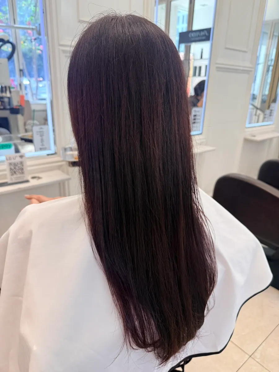 Final treatment and scalp massage