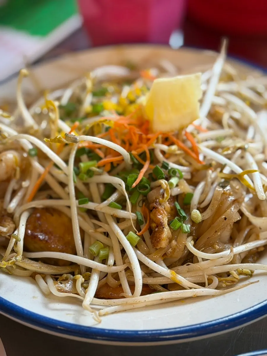 Shrimp pad thai at Drunken Thai Sangam Branch