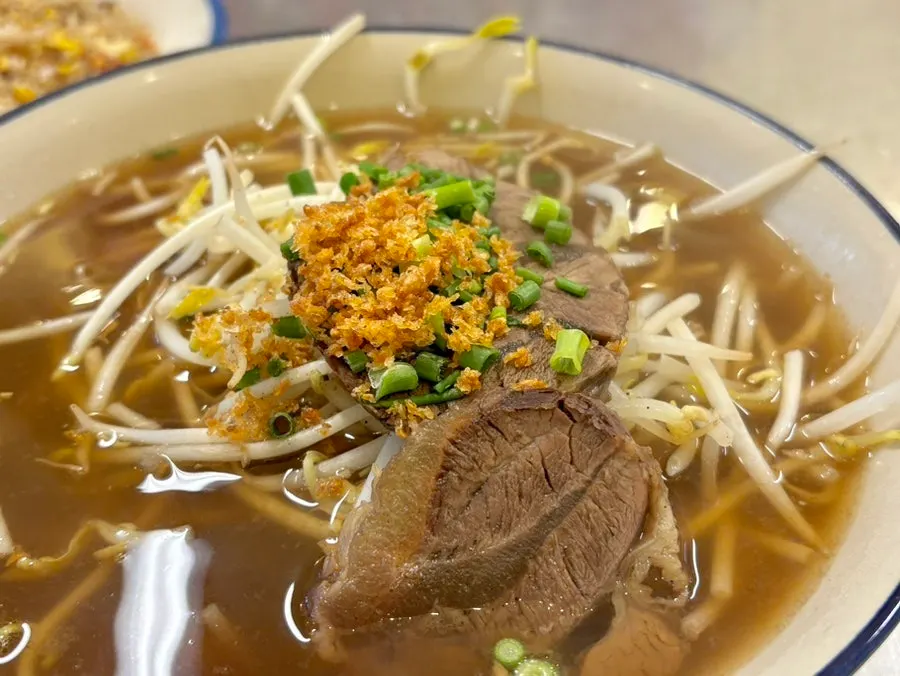 Beef pho with rich, deep broth