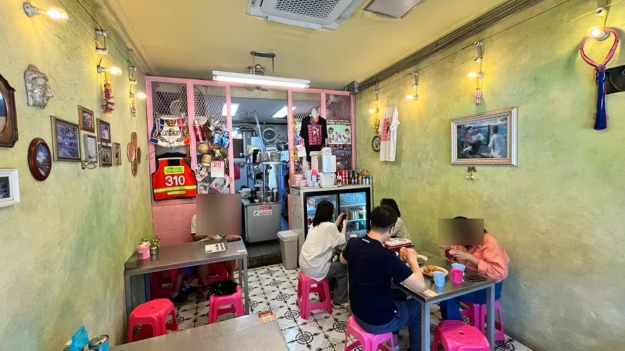 Interior with a local restaurant atmosphere