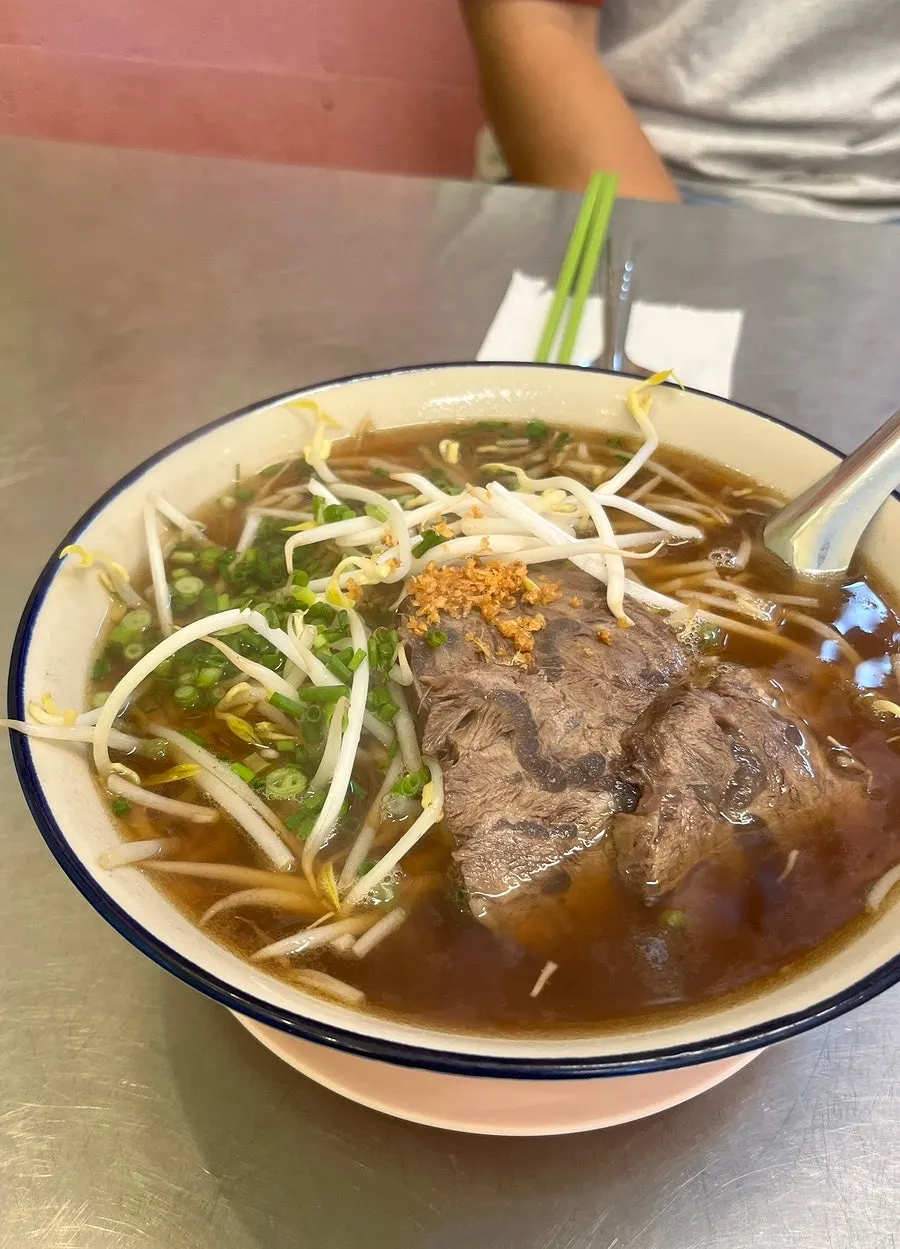 Bowl of Drunken Thai's beef pho